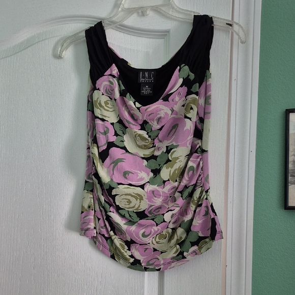 INC International Concepts Tops - INC International Concepts Women's Floral Sleeveless Top - Pink and Green